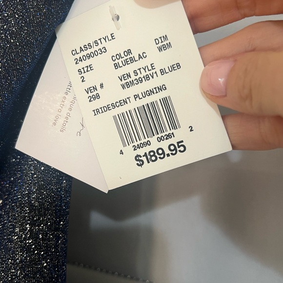 Sparkling Midnight Blue Prom Formal Event Wedding Guest STUNNING Dress, NWT! - Picture 13 of 13